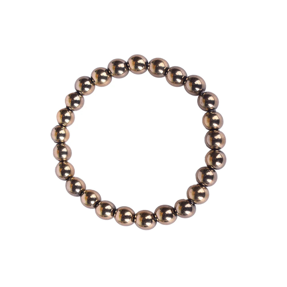 Astro Vedic Golden Pyrite Beaded Bracelet