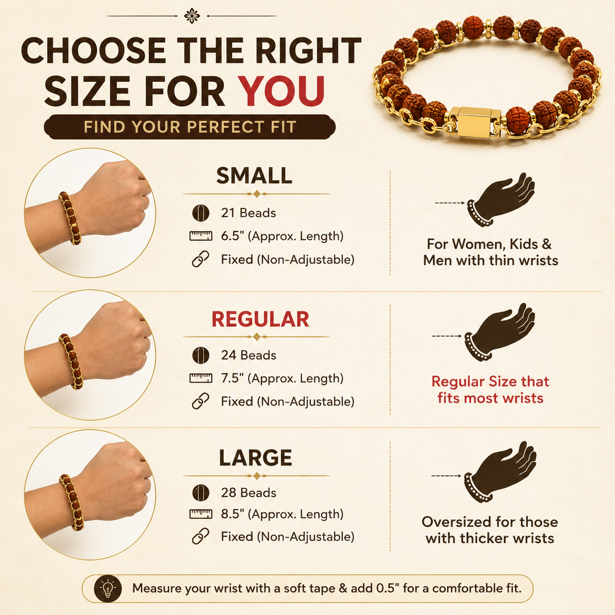 Gold Plated Modern Rudraksha Bracelet