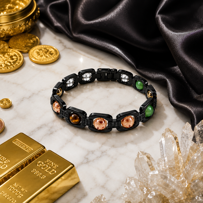 Metal Dhan Yog Bracelet - Black