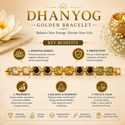 Metal Dhan Yog Bracelet - Golden