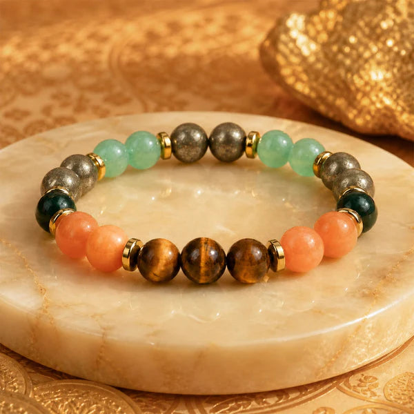 Astro Vedic Dhanyog Wealth Attraction Natural Stone Bracelet