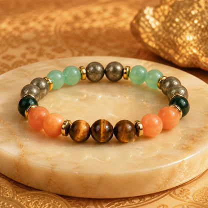 Astro Vedic Dhanyog Wealth Attraction Natural Stone Bracelet
