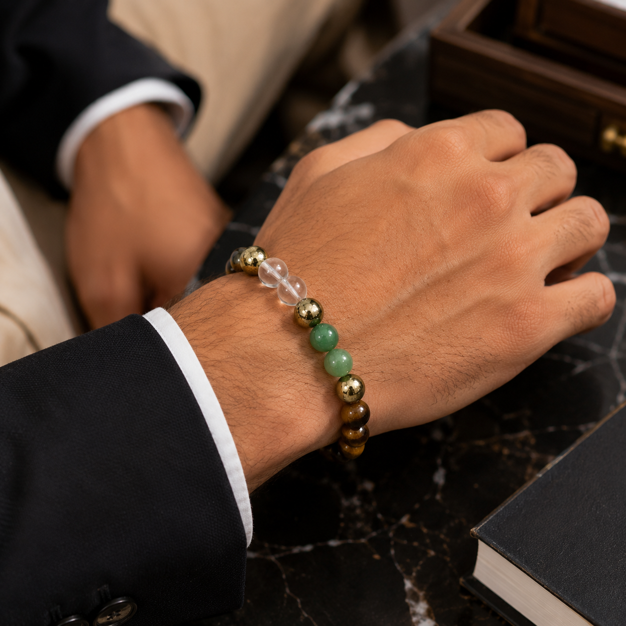 Dhanyog Wealth Attraction Natural Stone Bracelet