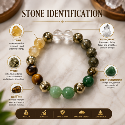 Dhanyog Wealth Attraction Natural Stone Bracelet