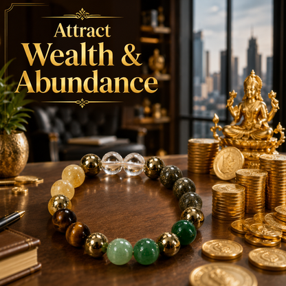 Dhanyog Wealth Attraction Natural Stone Bracelet