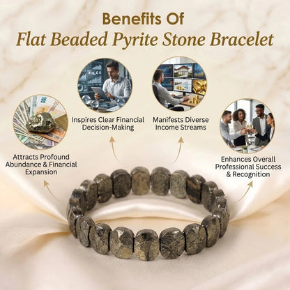 Astro Vedic Flat Beaded Pyrite Stone Bracelet