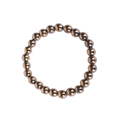 Astro Vedic Golden Pyrite Beaded Bracelet