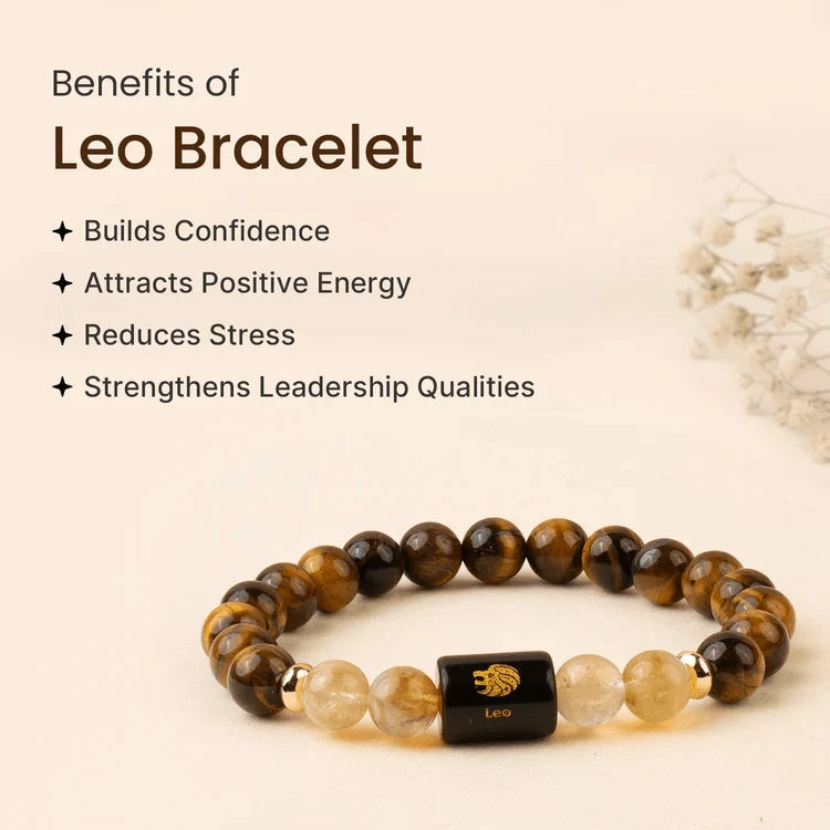 Leo/ Singh Rashi Bracelet (Tiger Eye & Citrine)