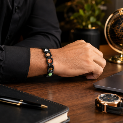 Metal Dhan Yog Bracelet - Black