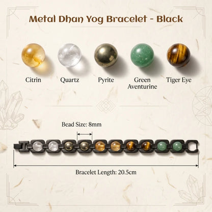 Metal Dhan Yog Bracelet - Black