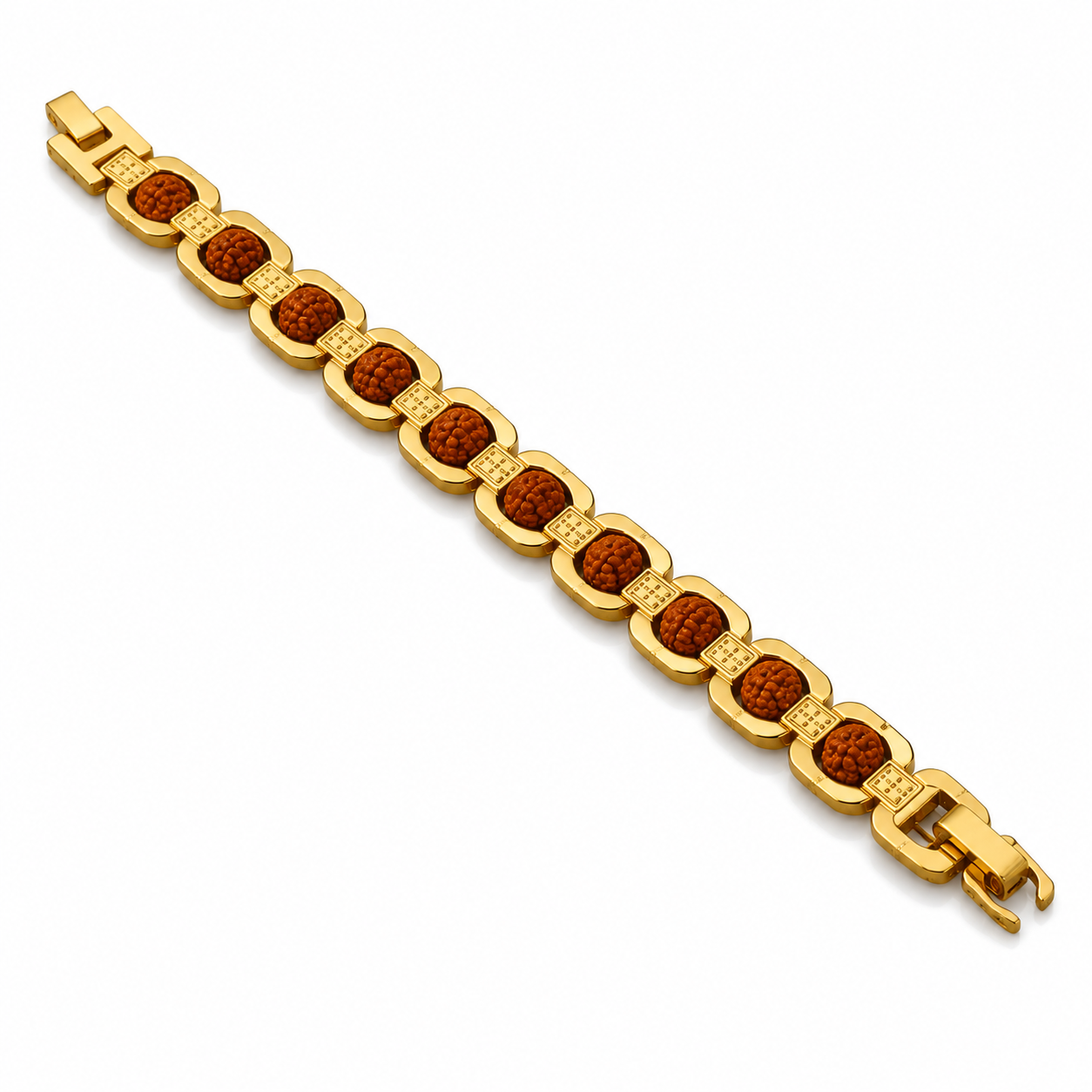 Gold Plated Rudraksha Bracelet | Luxury Spiritual Bracelet